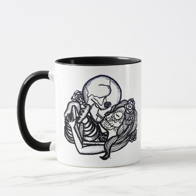 Caneca Até a morte nos fazer parte do clássico - esquelet (Esquerda)