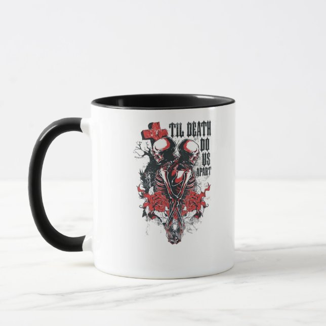 Caneca Até a morte nos fazer parte - Esqueleto Minimalist (Esquerda)
