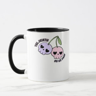 Caneca Até que a morte nos faça parte - Design Cla Gótico