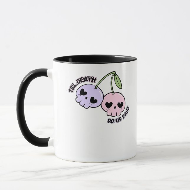 Caneca Até que a morte nos faça parte - Design Cla Gótico (Esquerda)