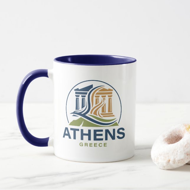 Caneca Athens Greece Acropolis Parthenon (Com Donut)