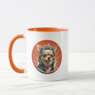 Caneca Atitude Faz a Diferença pet chihuahua punk