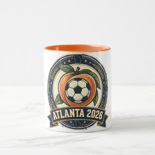 Caneca Atlanta 2026 Copa do Mundo Cidade Sede Vintage Fut