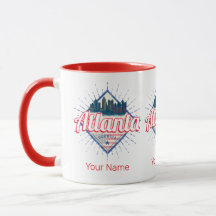 Atlanta Georgia Estados Unidos Retro Skyline