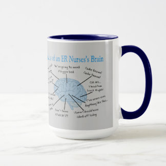 Caneca Atlas do Cérebro de uma enfermeira ER