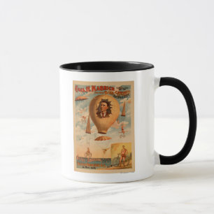Caneca Ato do pára-quedas da bicicleta no teatro do meio