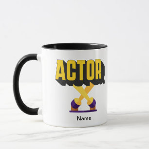 Caneca Ator Mug de Luzes Brilhantes Negrito Personalizado