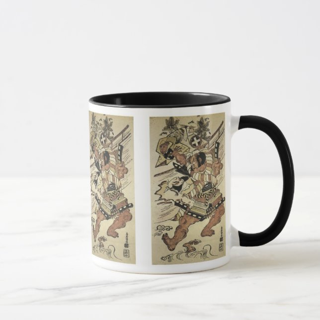 Caneca Atores Kabuki, Kiyomasu II, 1717 Mug (Direita)