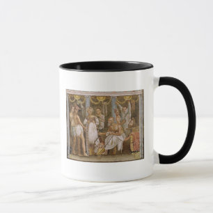 Caneca Atores que rehearsing para um jogo de Satyr,