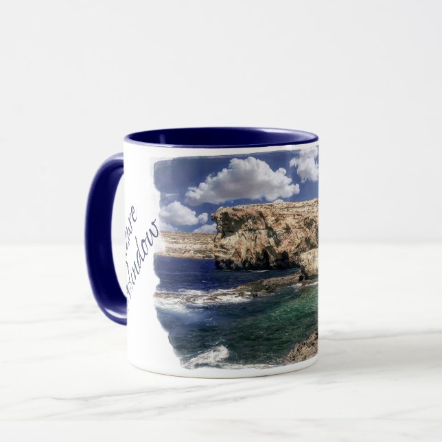 Caneca Atração Da Janela Do Azure Em Gozo Island (Frente Esquerda)