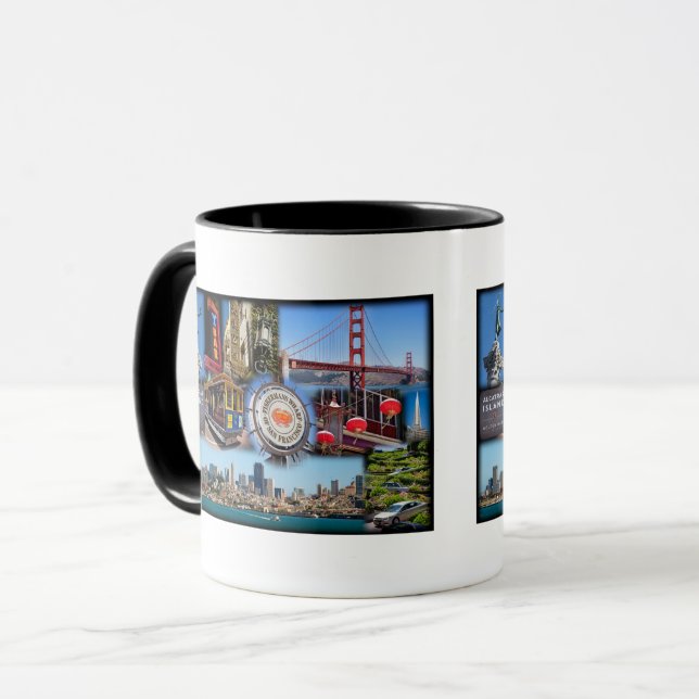 Caneca Atrações Icônicas de São Francisco (Frente Esquerda)