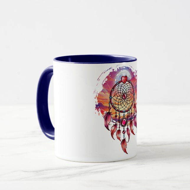 Caneca Atrapasueño al amanecer (Frente Esquerda)