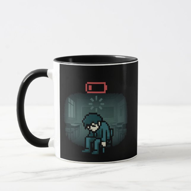 Caneca Atrasado na Vida Real – Humor de Gamer (Esquerda)
