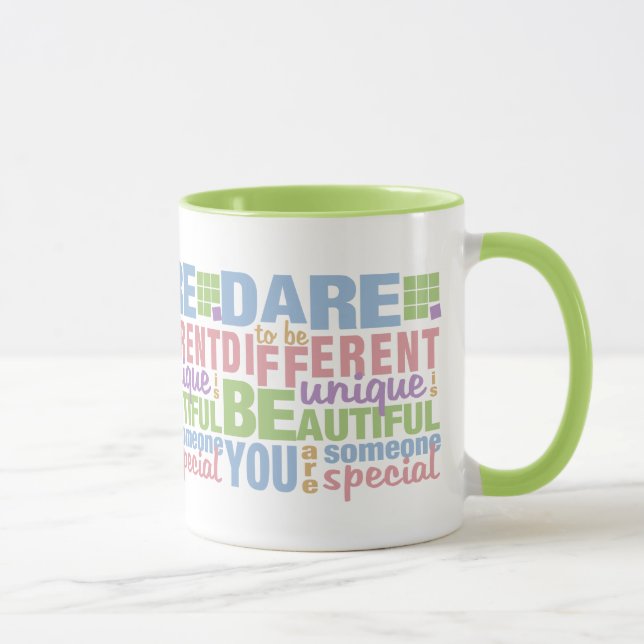 Caneca Atreve-se a ser diferentes - escolha estilo e cor (Direita)