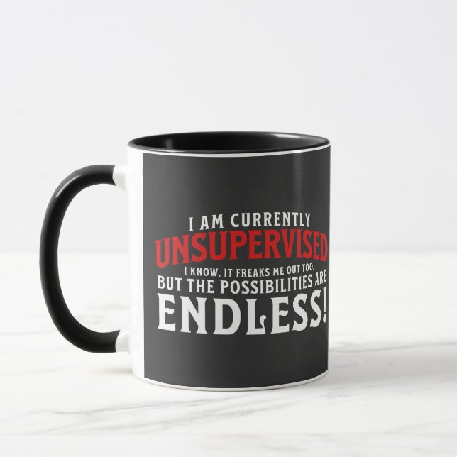 Caneca Atualmente, Não Estou Sob Supervisão (Esquerda)