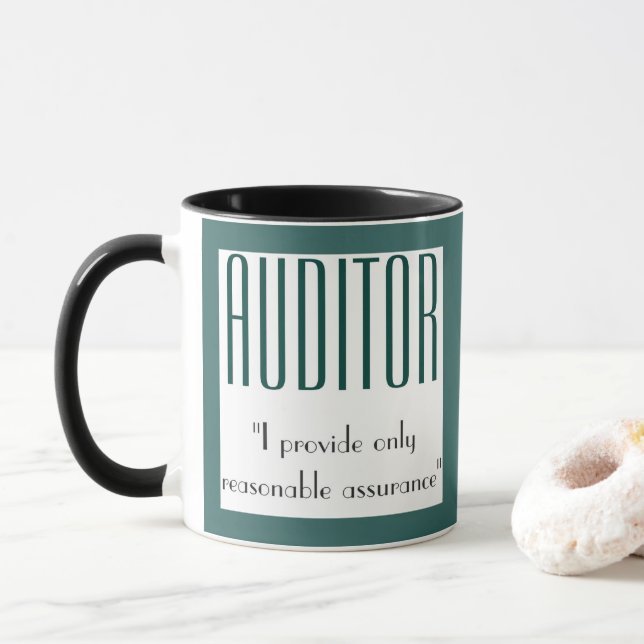 Caneca "Auditor: Eu ofereço somente a garantia razoável " (Com Donut)