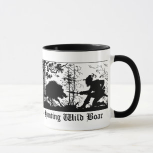 Caneca Auf Wildschwein de Jagd/alemão javali da caça