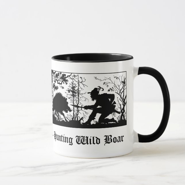 Caneca Auf Wildschwein de Jagd/alemão javali da caça (Direita)