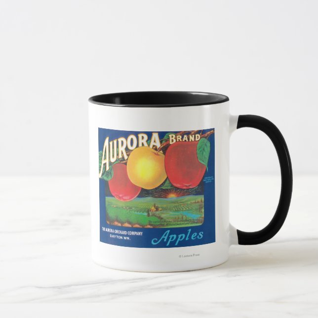 Caneca Aurora Apple Label (azul) - Dayton, WA (Direita)