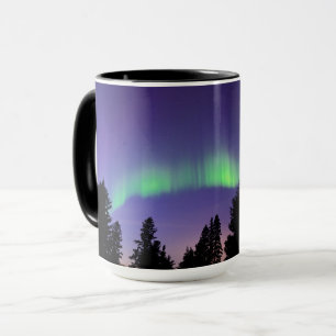 Caneca Aurora Boreal & Árvores   Manitoba, Canadá