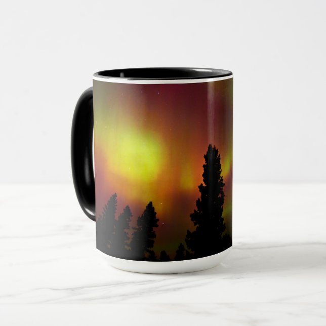 Caneca Aurora Boreal e Árvores (Frente Esquerda)