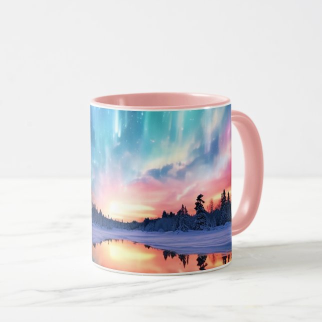 Caneca Aurora Boreal, Luzes do Norte, (Frente Esquerda)