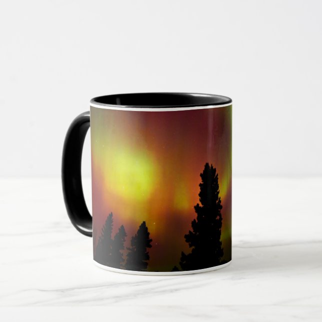 Caneca Aurora Borealis e Árvores (Frente Esquerda)