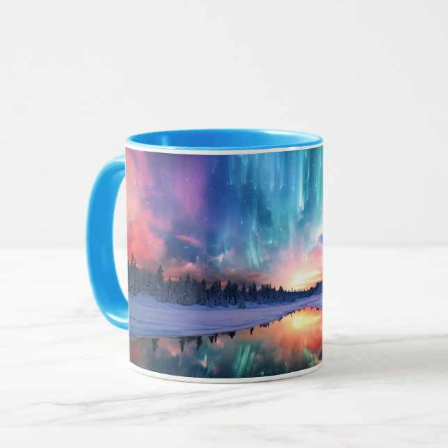 Caneca Aurora Borealis, Northern Lights, (Frente Esquerda)