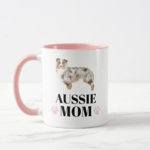Caneca Aussie Mãe Vermelha Merle personalizada com foto