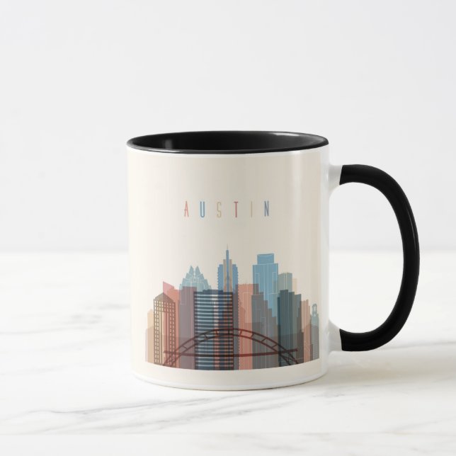 Caneca Austin, skyline da cidade de Texas | (Direita)