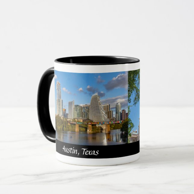 Caneca Austin & State Capitol of Texas - Café Designer (Frente Esquerda)