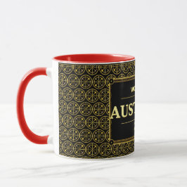 Caneca Australia Football Fan 2026 Black Gold Luxury