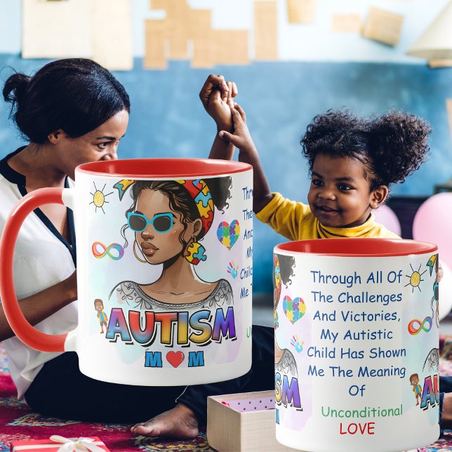 Caneca Autismo Mãe" Empowerment Customizable Mug ( Celebrating Every Victory" Embrace the power of love and advocacy with our "Autism Mom" mug)