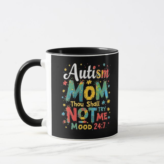 Caneca Autismo Mãe Não Me Tentará (Esquerda)