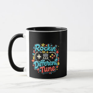 Caneca Autismo no jogo de jogo de ajuste diferente