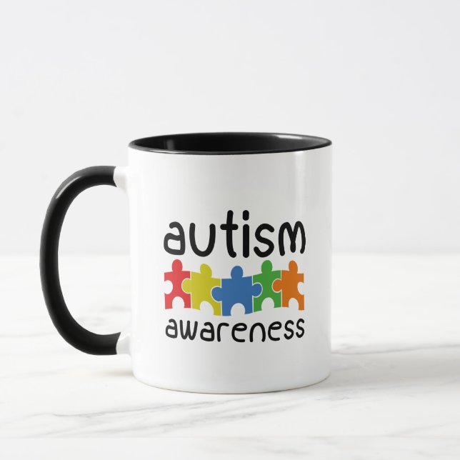 Caneca Autismo Sensibilização Café Mug (Esquerda)
