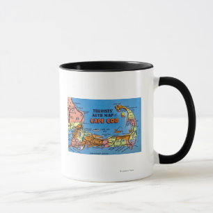 Caneca Auto mapa detalhado de Cape Cod