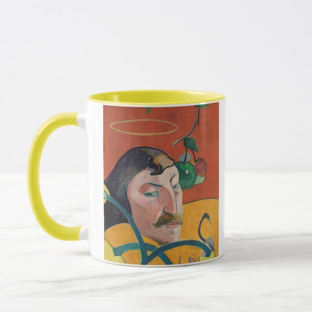 Caneca Auto-Retrato de Paul Gauguin |, 1889 (óleo na (Esquerda)