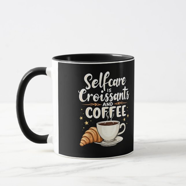 Caneca Autoatendimento é Croissant e Cafeine Patesry (Esquerda)