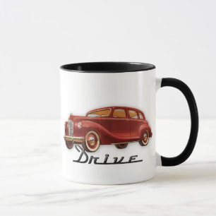 Caneca Automóvel retro do motorista clássico legal