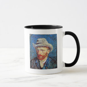 Caneca Autorretrato com Chapéu de Feltro Cinza de Vincent