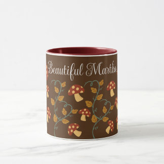 Caneca Autumn Deixa Mushroom Mug com nome editável