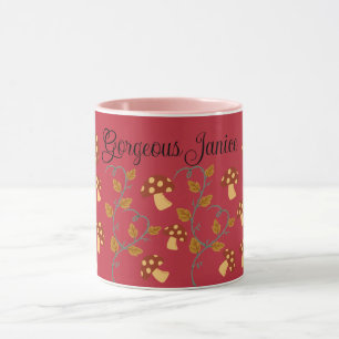 Caneca Autumn Deixa Mushroom Mug com nome editável