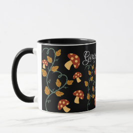 Caneca Autumn Deixa Mushroom Mug com nome editável