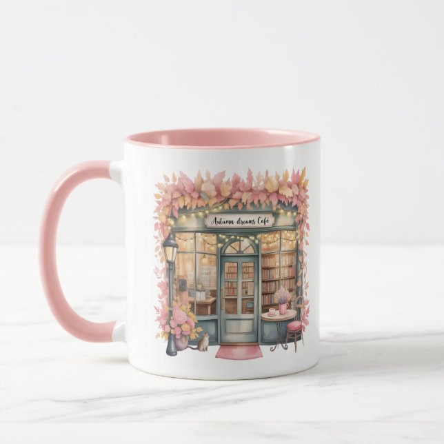 Caneca Autumn Dreams Café Mug — Cozy Floral Bookshop  (Esquerda)