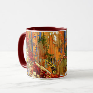 Caneca Autumn Garland, belas artes por Tom Thomson,