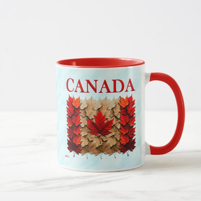 Caneca Autumn Maple Leaf Canada Flag (Direita)