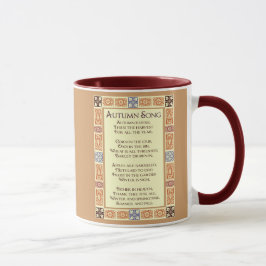 Caneca Autumn Song Thankaction Poem Mug