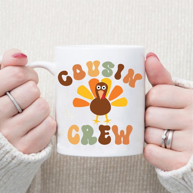 Caneca Autumn Thankdesse Cousin Crew Caiu na Turquia Café (Autumn Thanksgiving Cousin Crew Fall Turkey Coffee Mug)