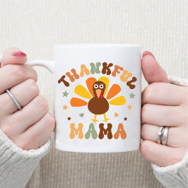 Caneca Autumn Thankful Mama Cute Gobble Ação de Graças